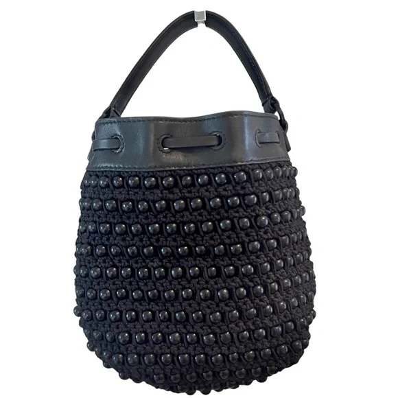 Tory Burch Willa Beaded Crochet Mini Bucket Bag - Picture 3 of 8